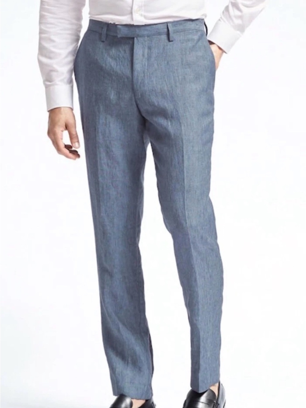 Banana Republic Slim Light Blue Linen Two-Button Suit - Picture 2 of 7